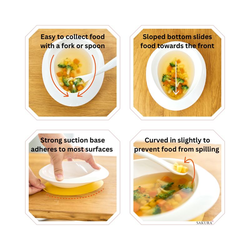 Edison Baby Curved Feeding Bowl with Suction Pad
