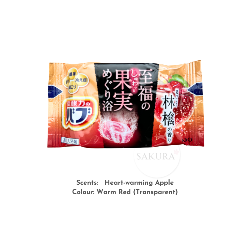 花王 BUB 碳酸气泡温泉浴盐 (安眠驱疲劳)果香型 12 粒
