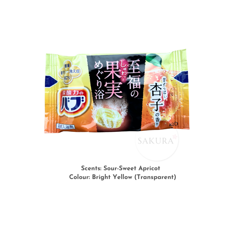 花王 BUB 碳酸气泡温泉浴盐 (安眠驱疲劳)果香型 12 粒
