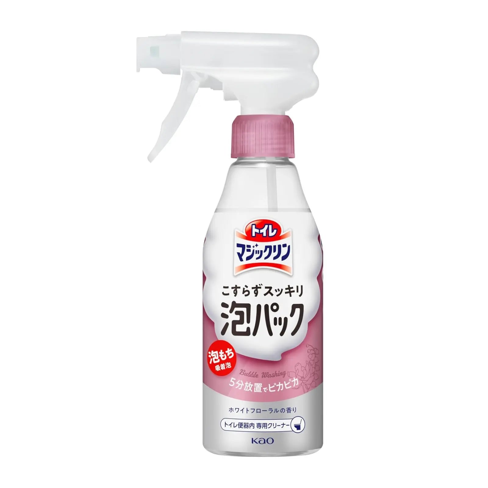 Kao Magiclean Foam Toilet Bowl Cleaner requires no scrubbing - just spray, wait 5 minutes, and flush for a sparkling clean toilet. Its powerful foam clings to surfaces, disinfects, removes odours, and prevents stains. With approx. 300 sprays per bottle, it lasts up to 2 months. Must-have toilet cleaner!