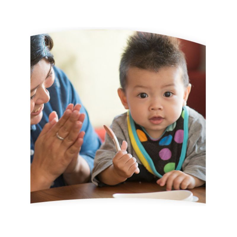 Richell TLI Easy-Grip Baby Spoon & Fork Set with Case