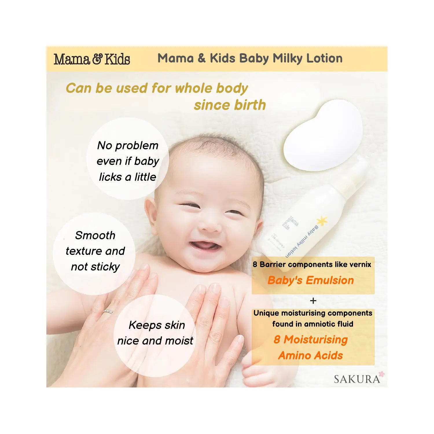 Mama & Kids Baby Milky Lotion 150ml & 380ml