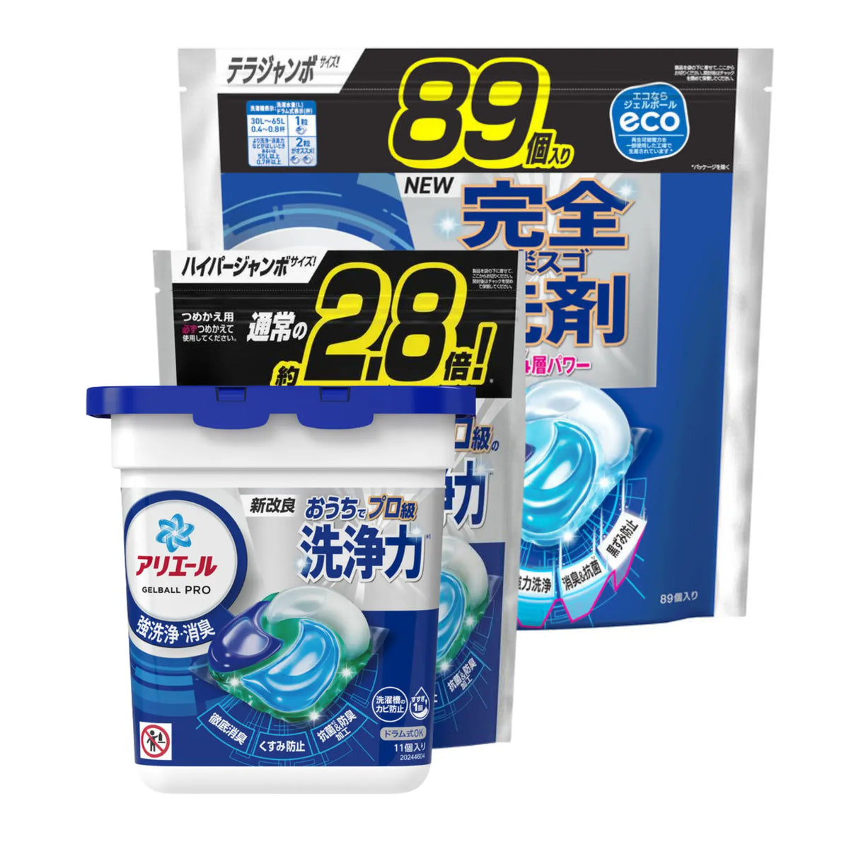 Introducing P&G Ariel Antibacterial Laundry Capsules 4D Gel Ball. Tackle tough stains and odours effortlessly with powerful detergent and deodorising tech. Antibacterial formula prevents mould growing in the washing machine. Just add 1 capsule for easy laundry. Suitable for top & front loaders. Original BLUE