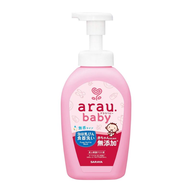 Arau Baby Foam Bottle Dish Wash Additive free - Gentle foam wash for baby essentials. Made from natural soap, lifts away milk and food stains. No harsh chemicals yet effective cleaning. Enriched with skin-loving extracts. Perfect for a hygienic baby routine. 500ml Main bottle. 450ml Refill size is also available.