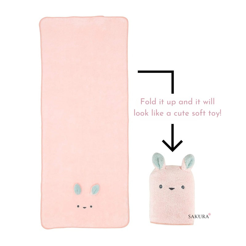 CB Japan Carari Zooie Animal Face Towel - Rabbit