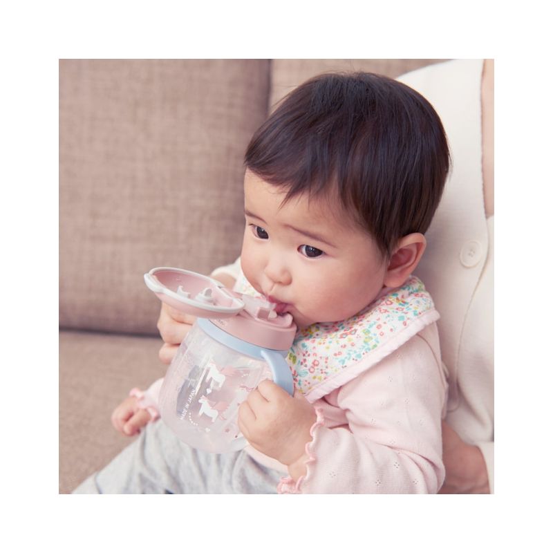 Combi LakuMug Leak-proof Training Sippy Cup with Straw (6months+) - Pegasus 340ml