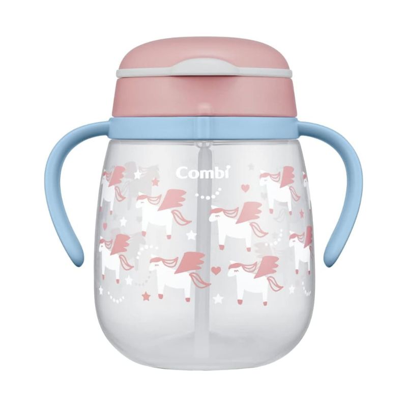 Combi LakuMug Leak-proof Training Sippy Cup with Straw (6months+) - Pegasus 340ml