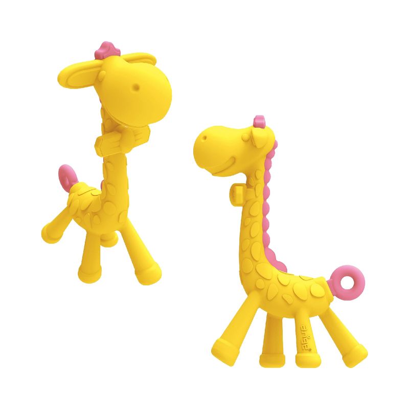 Edison Baby Teether (3months+) Giraffe Pink