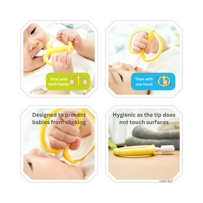 Edison My First Silicon Baby Toothbrush (6months+) Banana