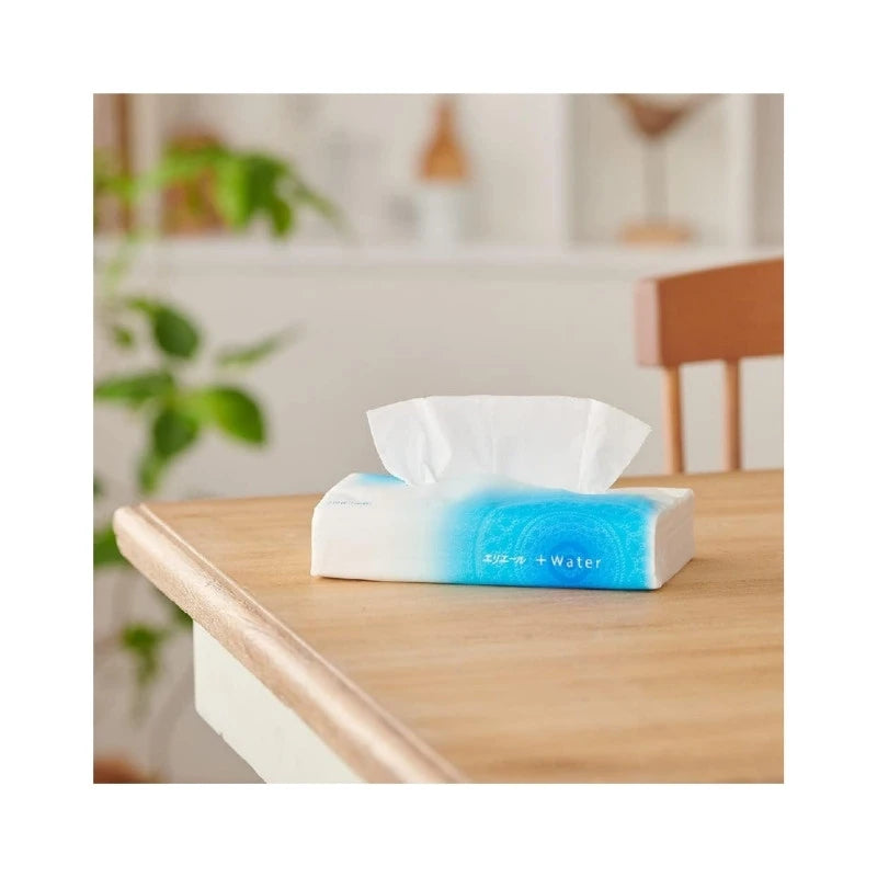 Discover ultimate softness with Elleair +Water Tissues Soft Pack. Blended with moisturising ingredients, this Japanese facial tissue papers are perfect for sensitive skin and young children. Portable and easy-to-dispense. 1 pack.