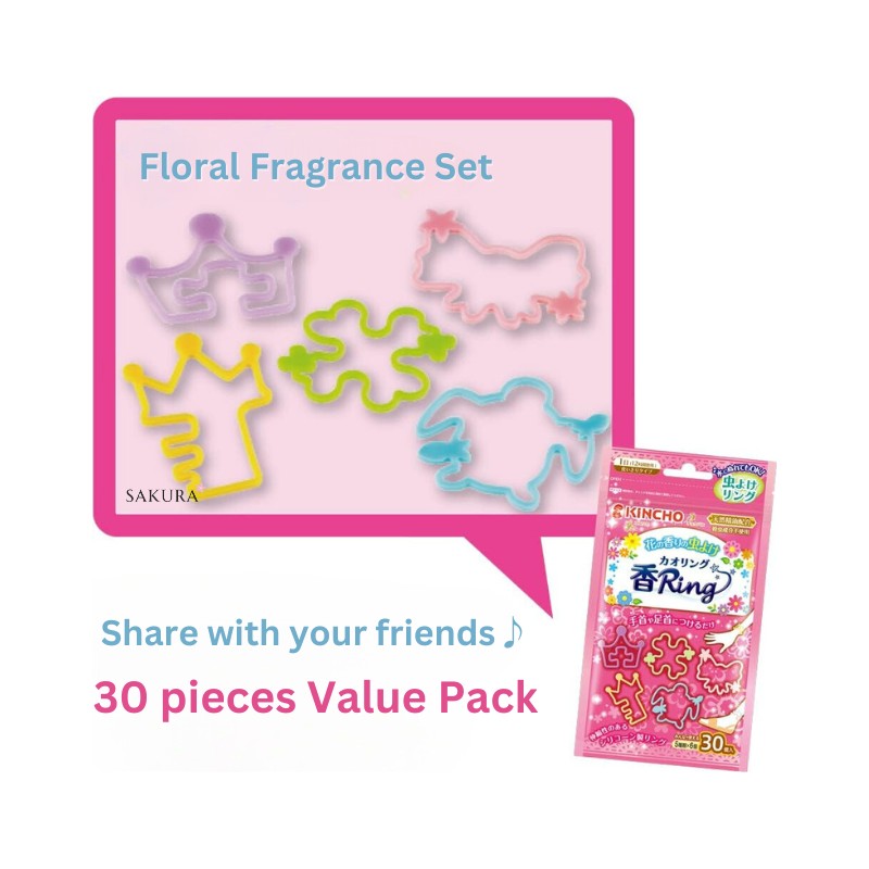 KINCHO Insect Repellent Kaori Ring Bracelet 30pcs Pink