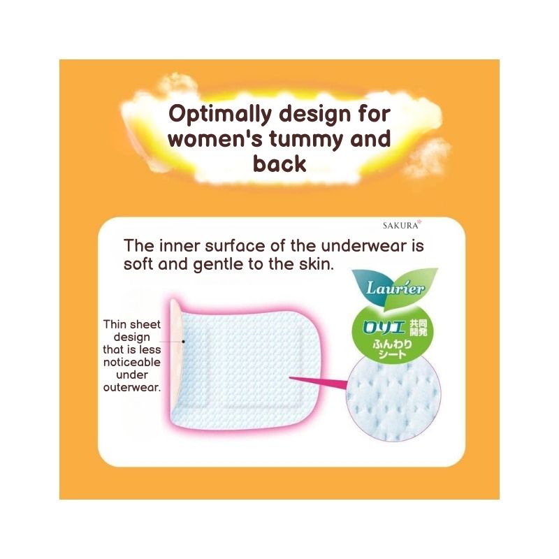 Kao MegRhythm Steam Thermo Patch for Abdomen & Lower Back Pain 5pcs