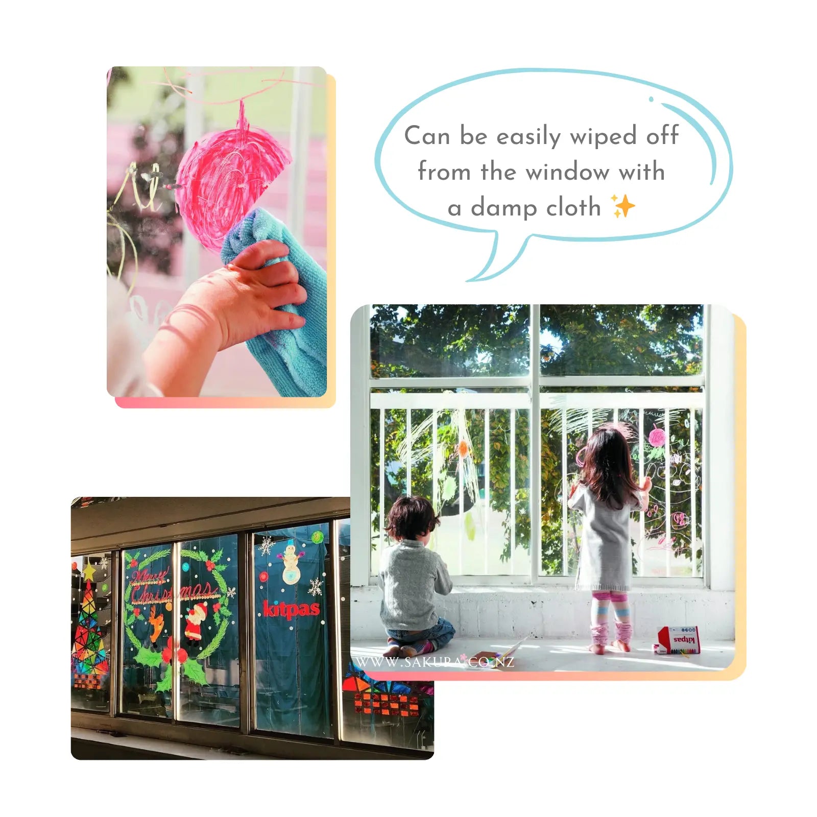 Kitpas Rice Bran Multi-Surface Art Crayons 12 colours