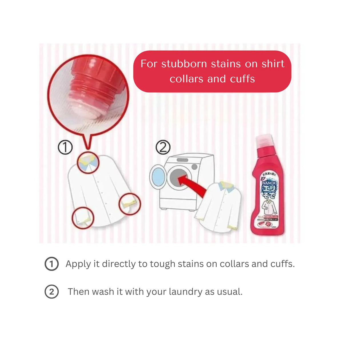 LION Top Nanox Laundry Stain Remover for Collar and Sleeves 250g