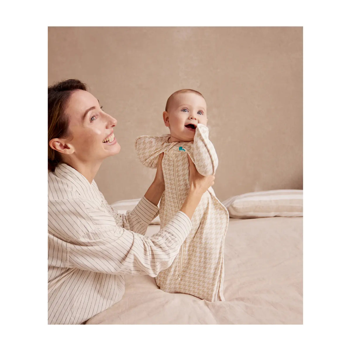 ラブ トゥ ドリーム ベビー スワドルアップ オリジナル 1.0Tog 千鳥ベージュ 新生児/S/M