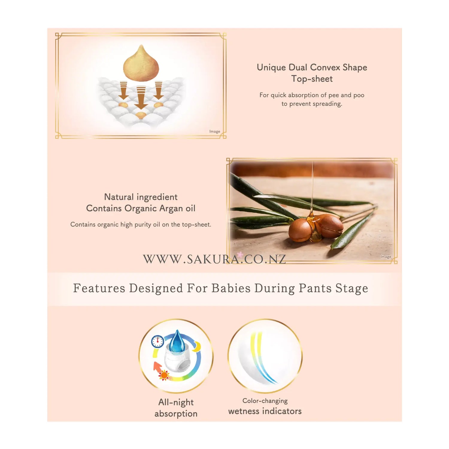 Merries First Premium Nappies JAPAN 5-Star Pants L (9-14kg) 36pcs