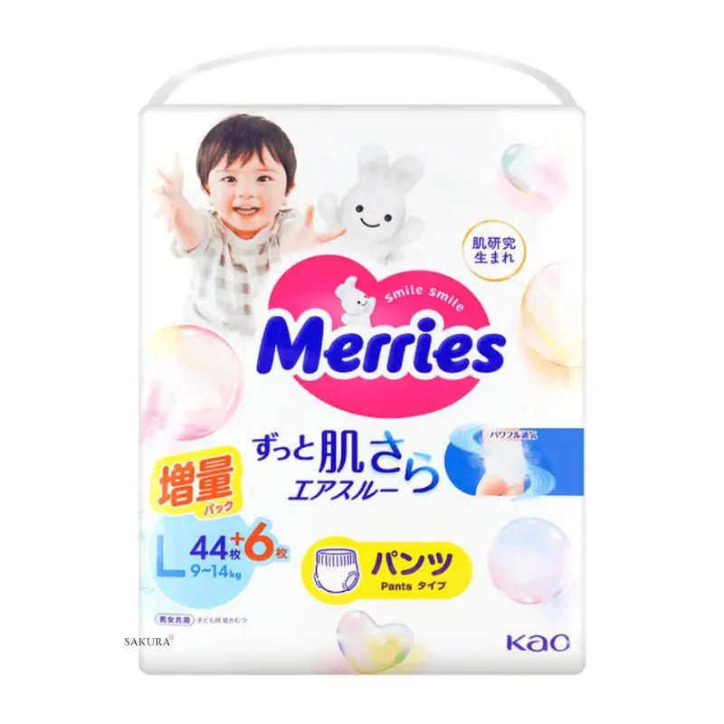 Merries Nappies JAPAN Pants L (9-14kg) 50pcs Value Pack