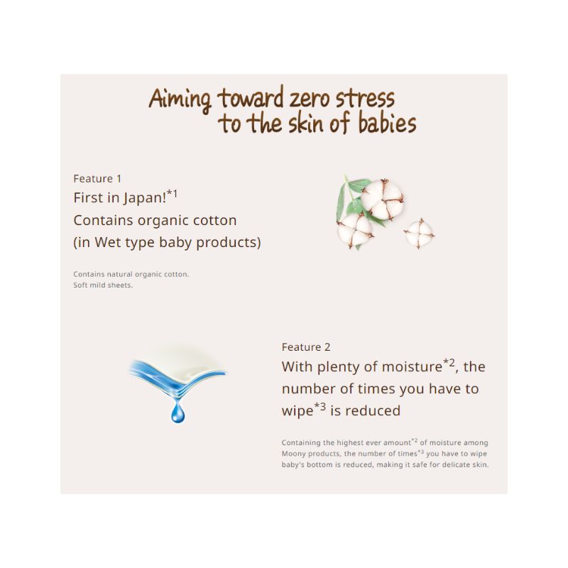 ナチュラル ムーニー おしりふき オーガニックコットン配合 50枚入