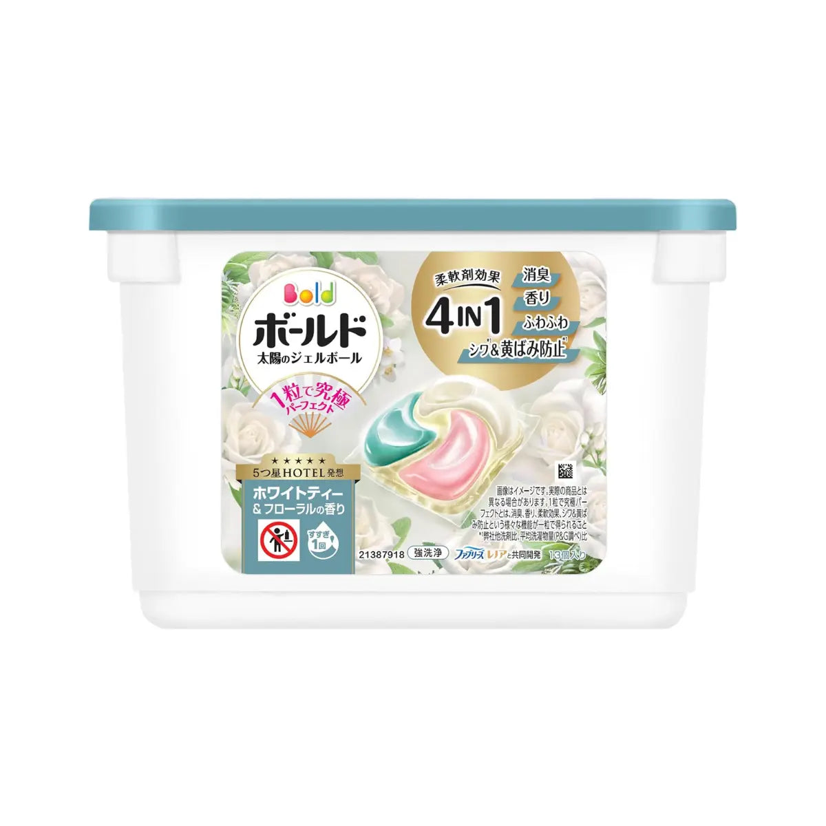 Shop P&G Bold 4D Gel Ball Laundry Capsules with White Tea & Floral fragrance. Japan-made 4-in-1 laundry pods that clean, soften, remove stains, and leave clothes beautifully fresh.