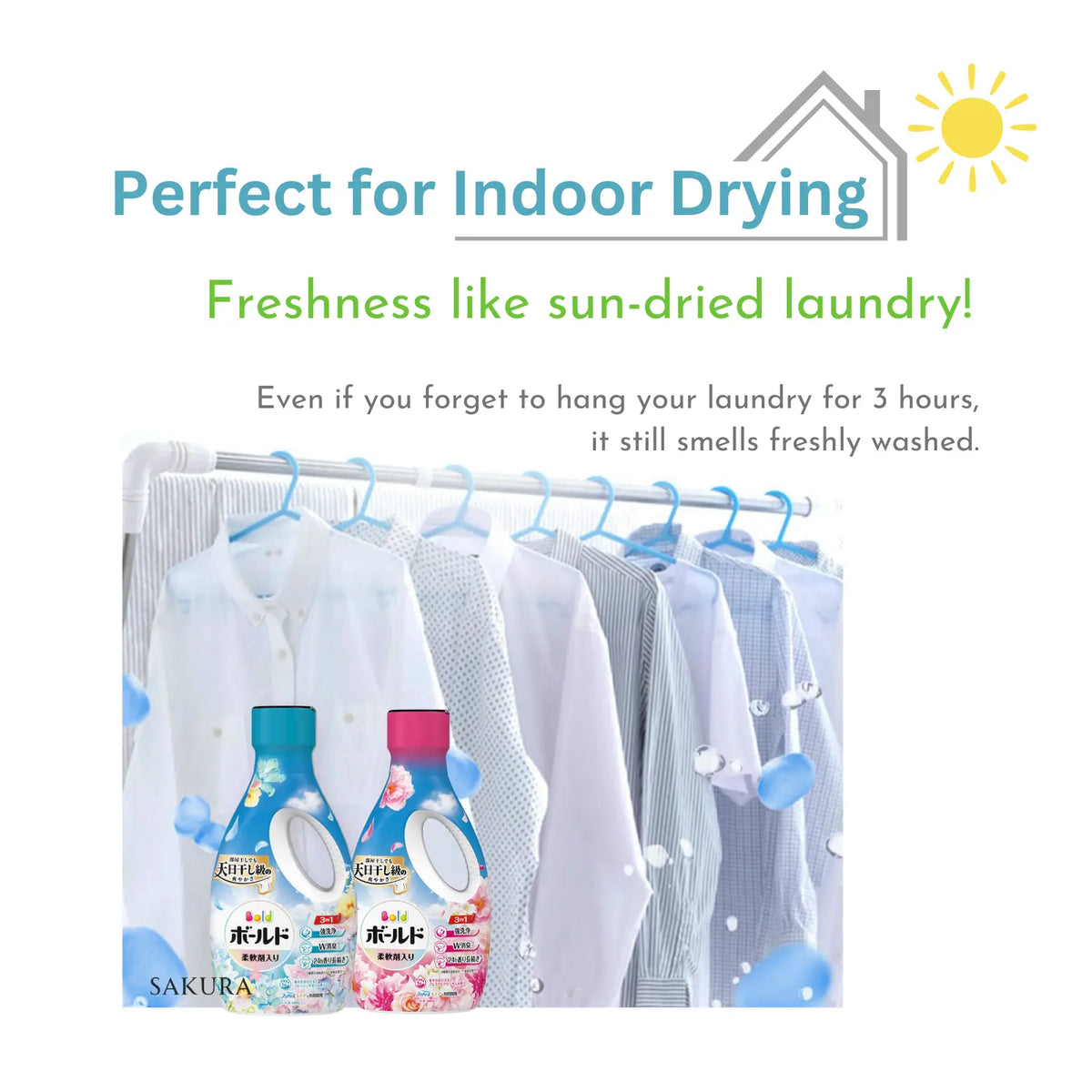 P&G Bold Laundry Liquid (Softener included) - Fresh Flower & Savon Scent