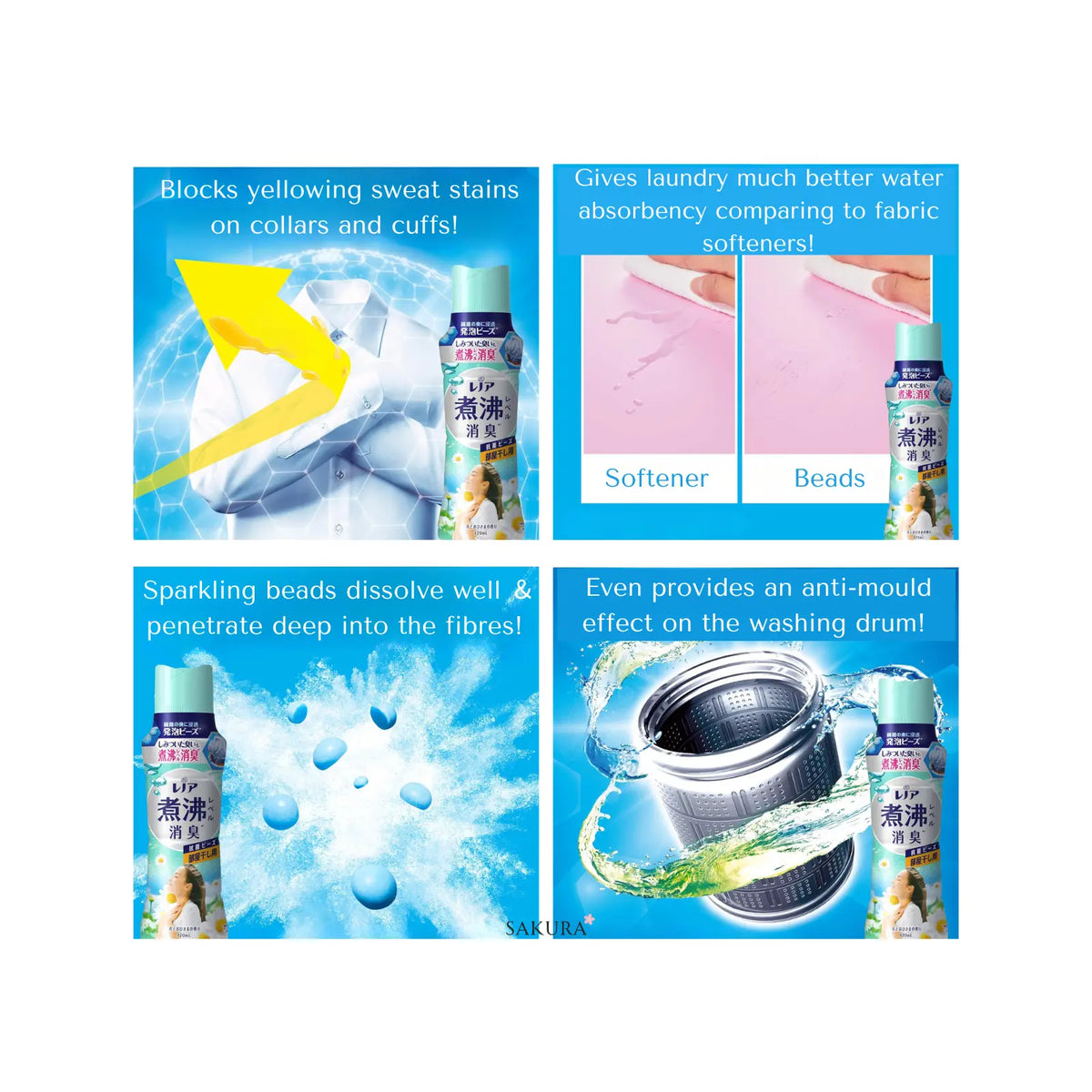P&G Lenor Super Deodorising Laundry Beads for Indoor Drying - Sunshine Floral Scent