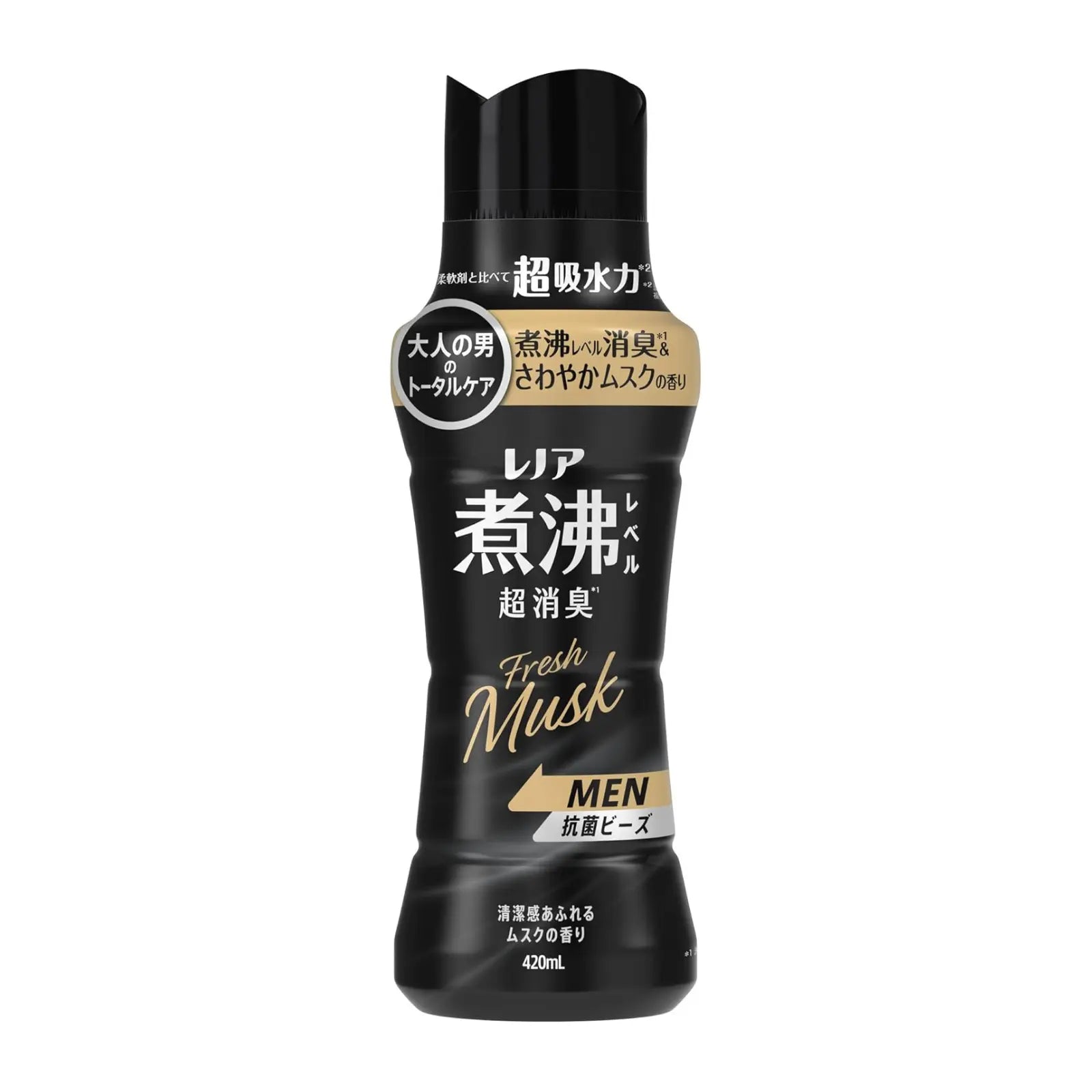 Lenor Super Deodorising Laundry Beads for Men offer powerful antibacterial protection and eliminate deeply ingrained odours for up to 12 weeks. Perfect for sport and work clothes. They also prevent yellowing on clothes and mould growing in the washing drum. Laundry beads leave your laundry with better absorbency than softener. Fresh musk scent