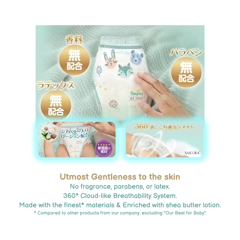 Pampers Premium Nappies JAPAN Pants M Standing (6-12kg) 58pcs Value Pack
