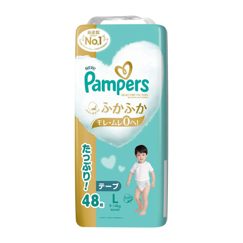 Pampers Premium Nappies JAPAN Tape L (9-14kg) 48pcs Value Pack