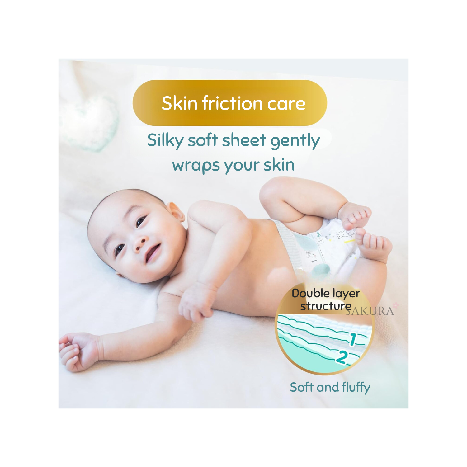 Pampers 帮宝适白金纸尿裤 (贴纸) M (6-11kg) 58 片超值装