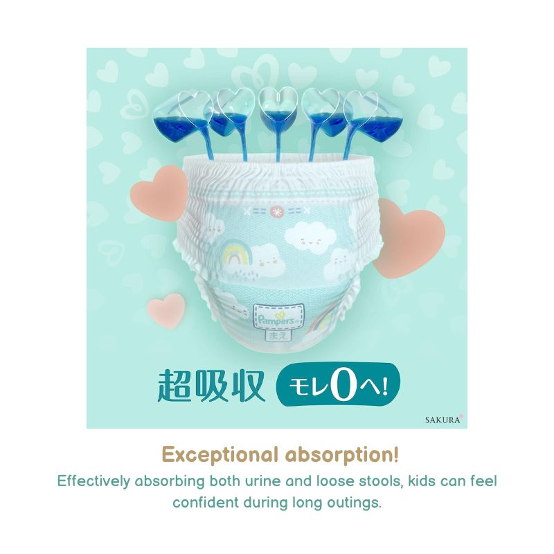 Pampers Premium Super Absorbent Slim Nappies JAPAN Pants L (9-14kg) 34pcs