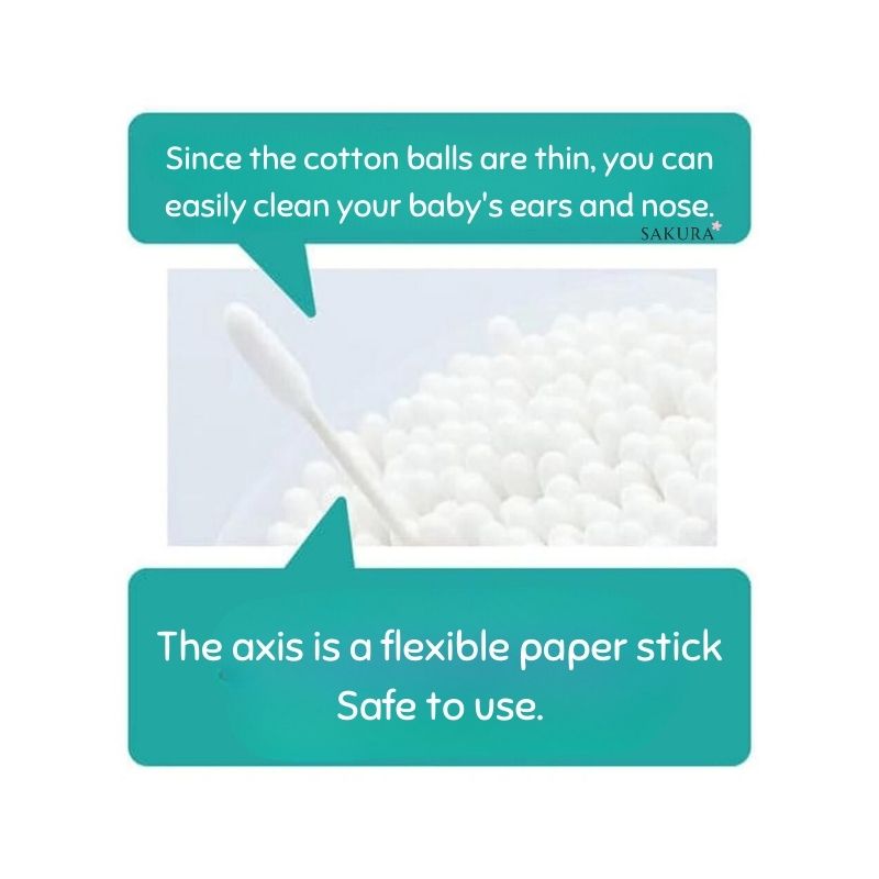 Pigeon Baby Antibacterial Cotton Swabs (Thin) 200pcs
