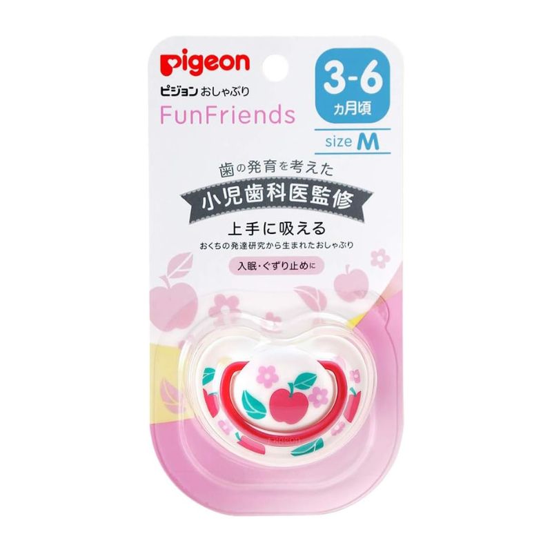 Pigeon 贝亲 婴儿安抚奶嘴 M(3-6 个月)- 苹果