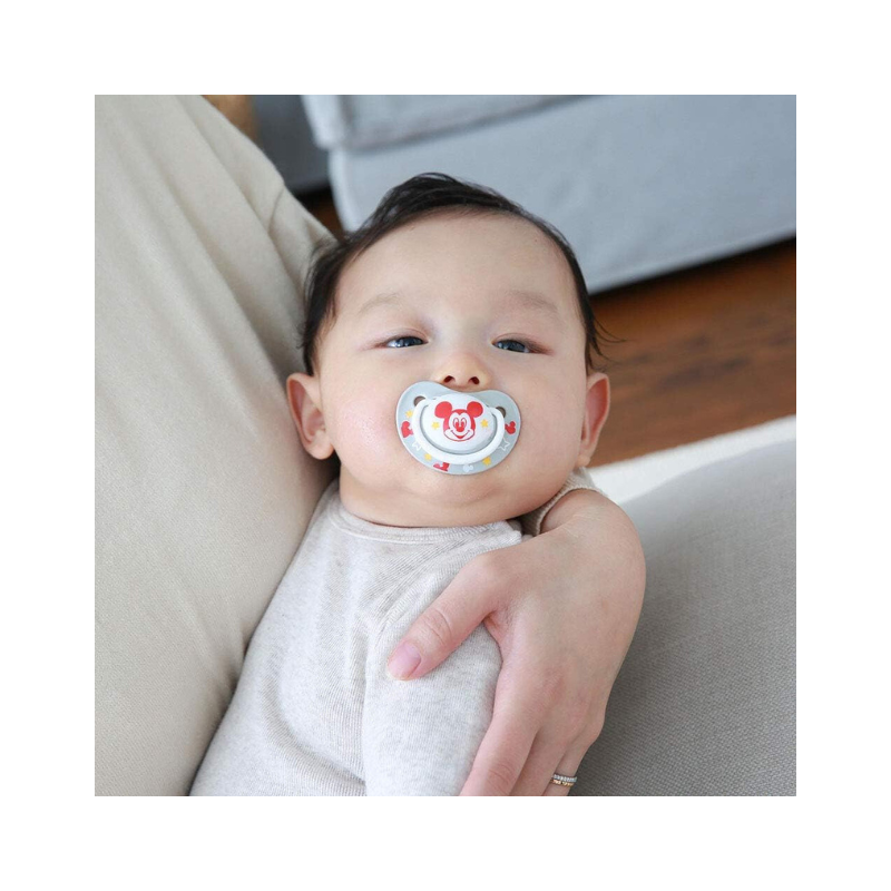 Pigeon 贝亲 婴儿安抚奶嘴 M(3-6 个月)- 灰色