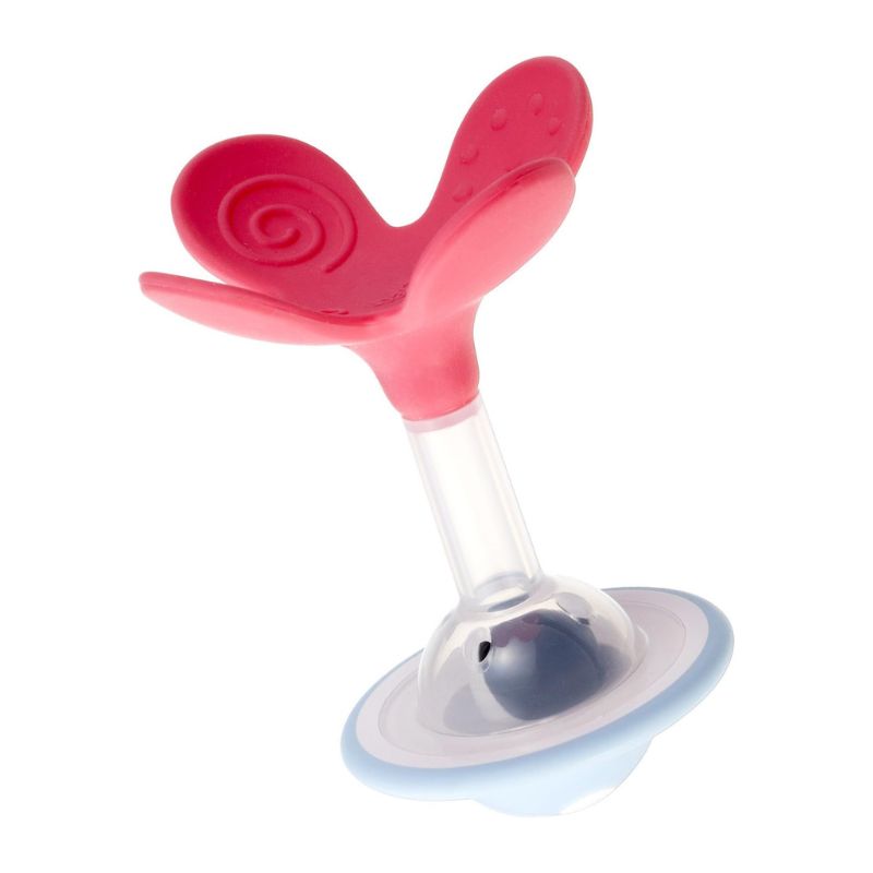 Pigeon Baby Teether Bell (3months+) Peach Clover Flower