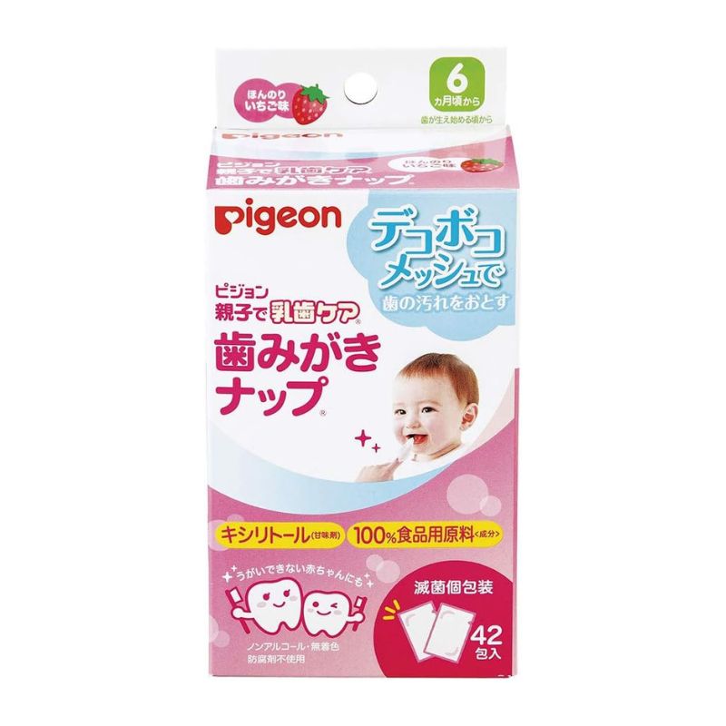 Pigeon Baby Tooth &amp; Gum Wipes (6 months+) - Strawberry 42pcs