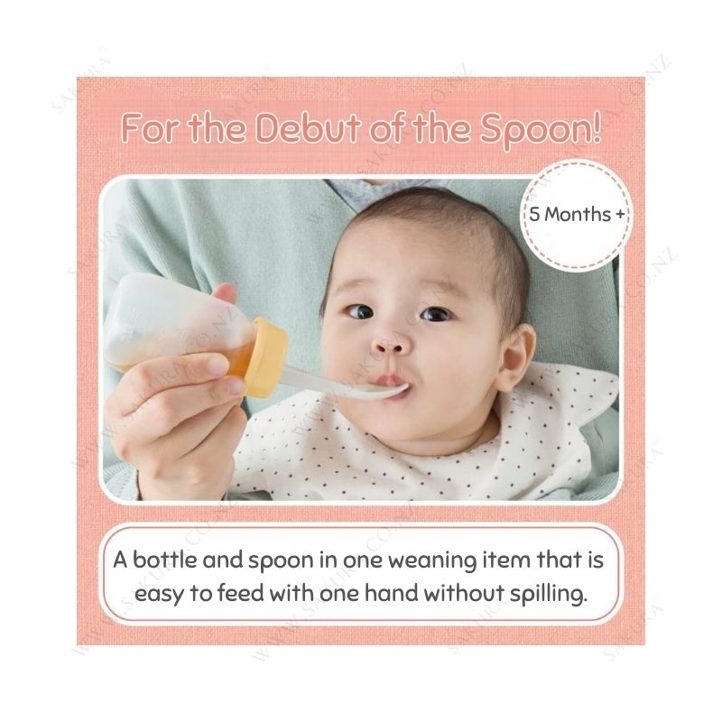 Pigeon Baby Weaning Bottle with Spoon - 5month+