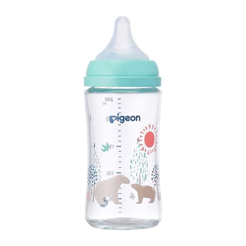 Pigeon Breastfed Experience Third Gen (Latest version) Glass Feeding Bottle - Bear 160ml & 240ml