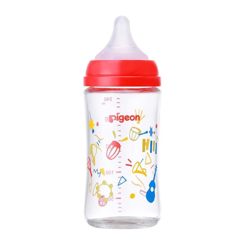 Pigeon Breastfed Experience Third Gen (Latest version) Glass Feeding Bottle - Music 160ml & 240ml