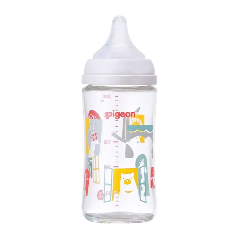 Pigeon Breastfed Experience Third Gen (Latest version) Glass Feeding Bottle - Zoo 160ml & 240ml