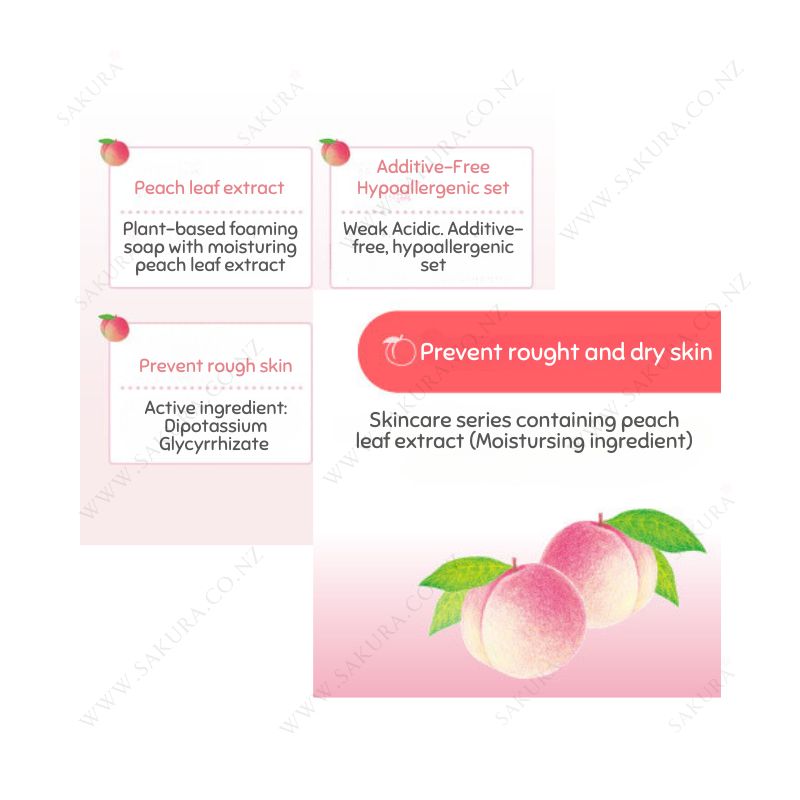 Pigeon Peach Leaf Baby Foam Shampoo & Body Wash - Unscented 450ml