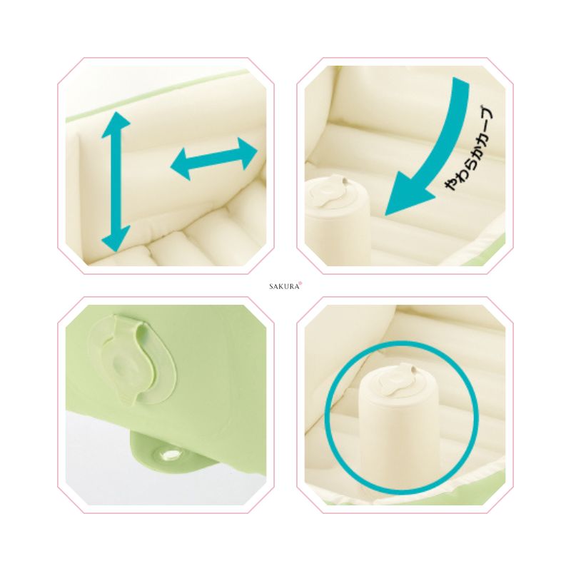 Richell Inflatable Baby Bath Plus (0-6months) Green