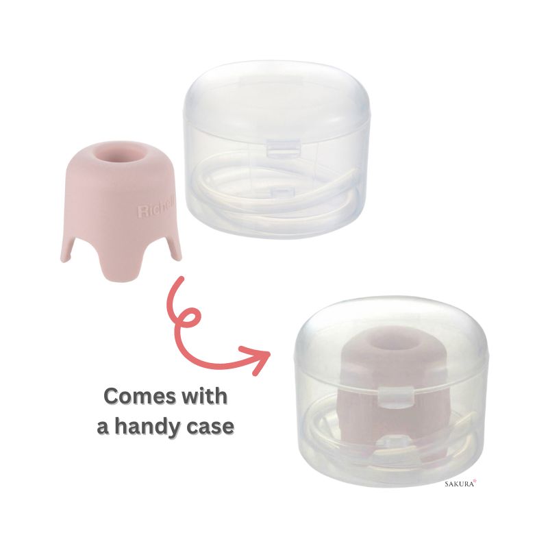 Richell Portable & Flexible Straw Cap for Bottles - Pink