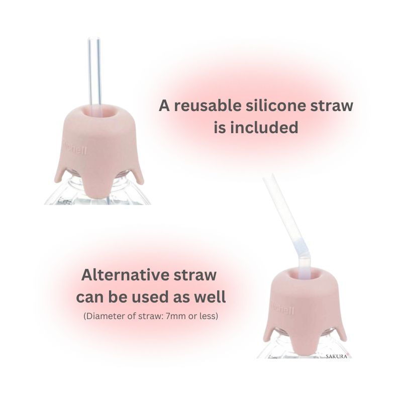 Richell Portable & Flexible Straw Cap for Bottles - Pink