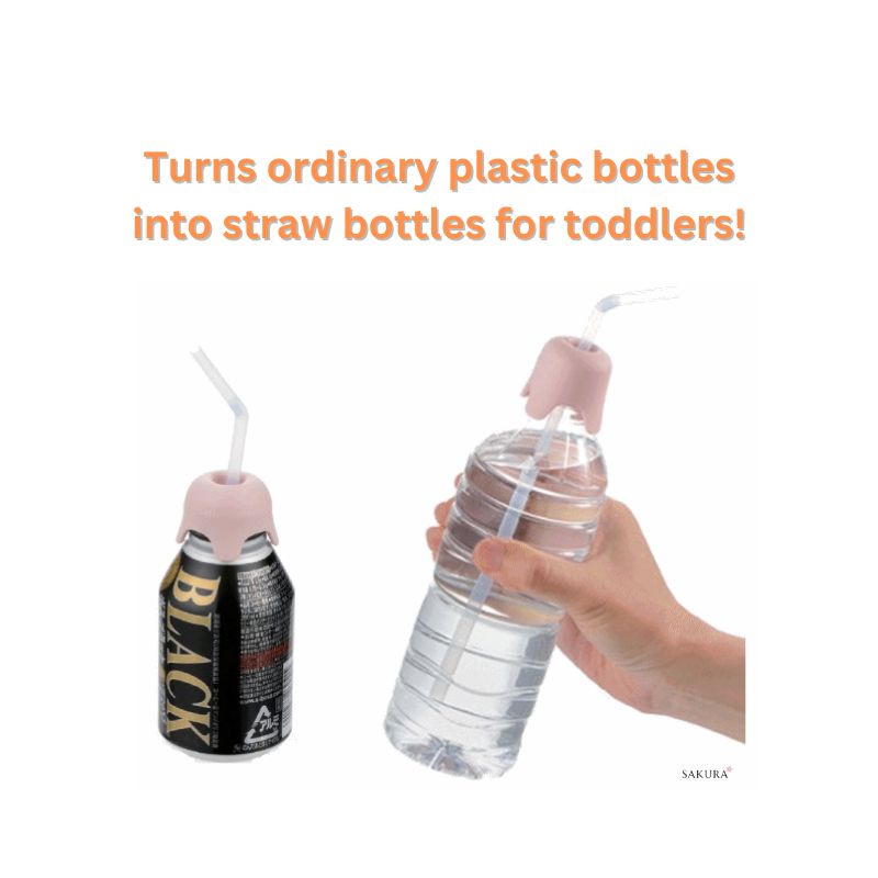Richell Portable & Flexible Straw Cap for Bottles - Pink