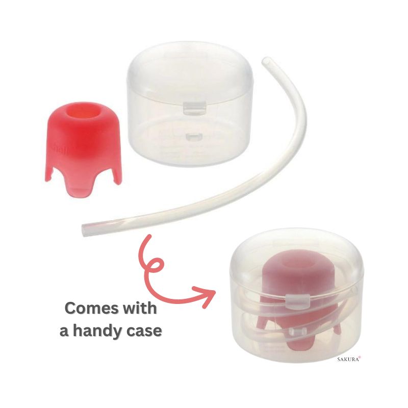 Richell Portable & Flexible Straw Cap for Bottles - Red