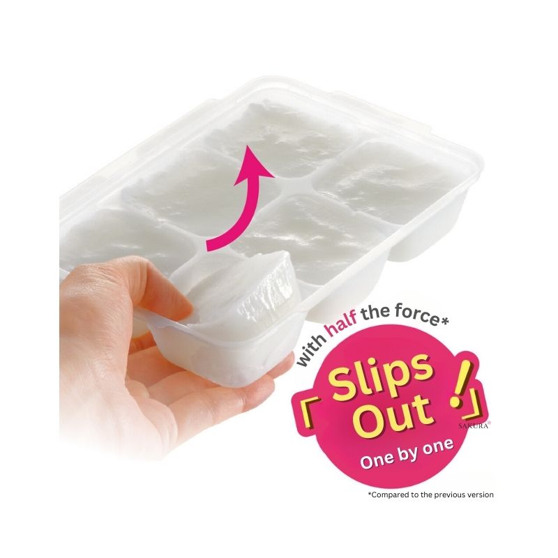 Richell Reusable Freezer Tray with Lid (6 x 50ml) 4pcs