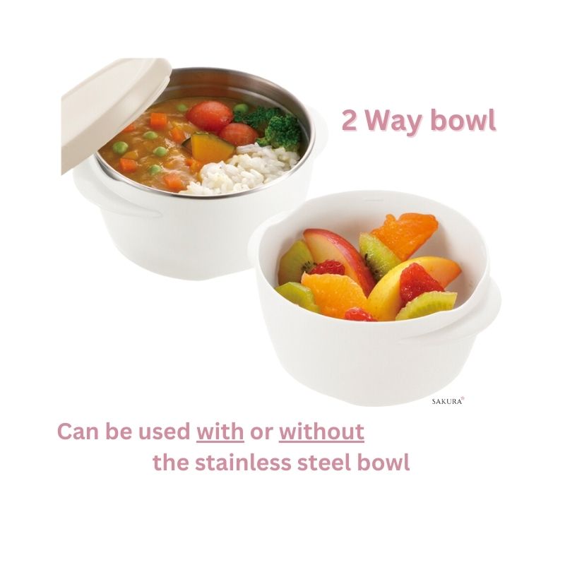 Richell TLI Stainless Steel Baby Feeding Bowl S with Spoon