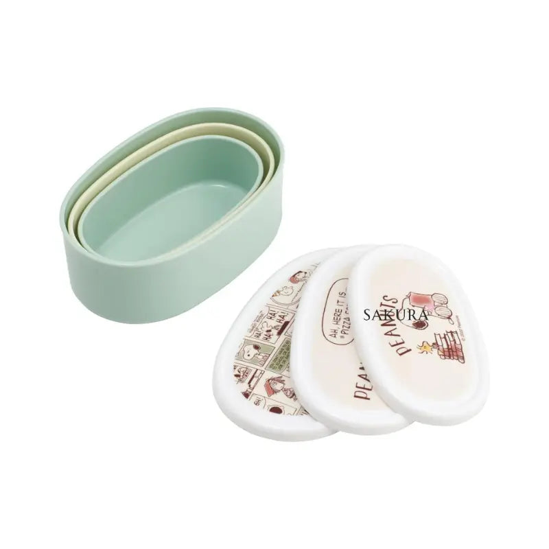 Skater Set of 3 Nested Lunch Boxes Sealed Containers 860ml