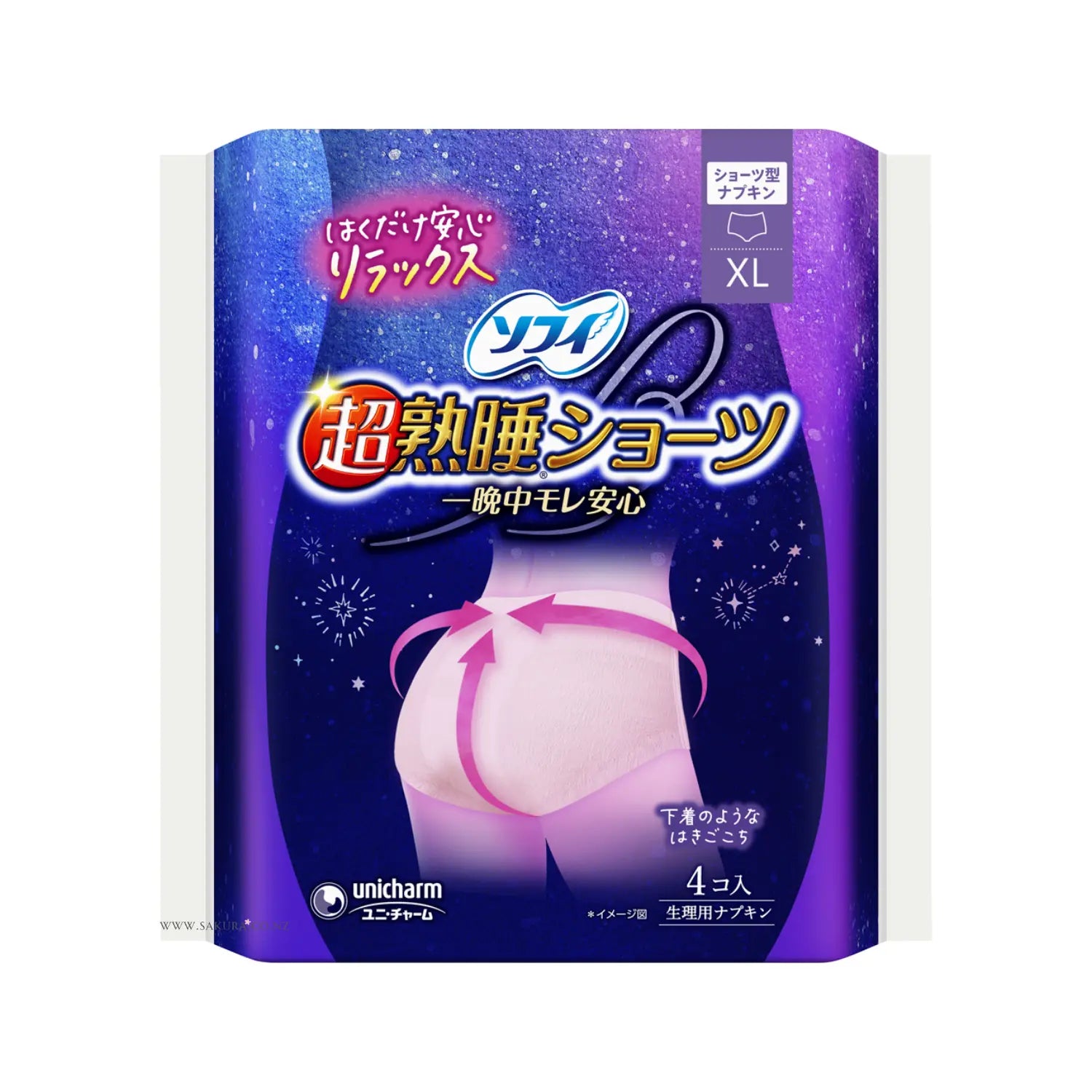 ユニ・チャーム ソフィ 超熟睡ショーツ 生理用ナプキン 特に多い夜用 M~L / XL