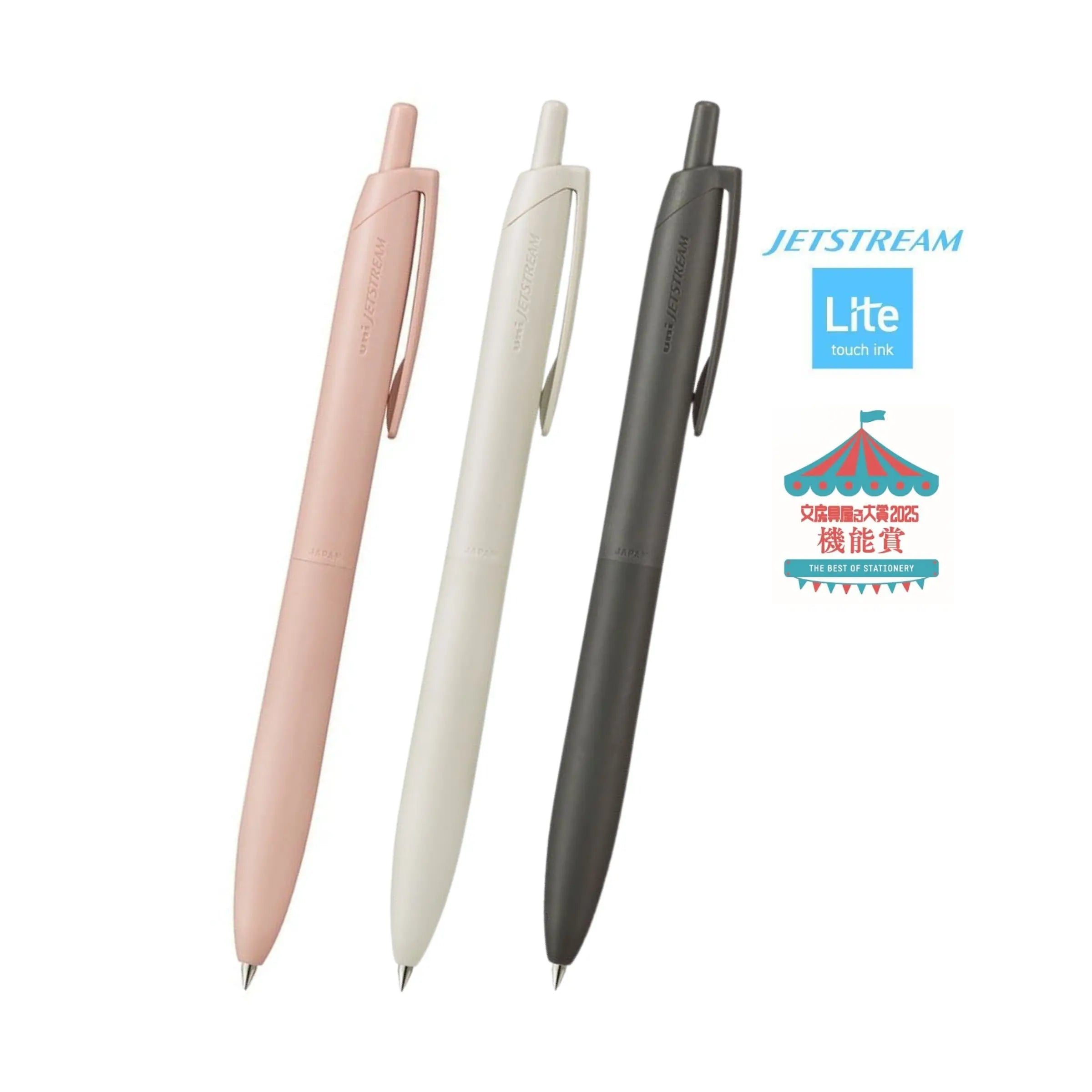 Ultra-smooth Jetstream 0.5mm ballpoint pen with Lite Touch Ink for lighter, effortless writing. Reduced friction and vibration deliver stable, low-stress strokes. Comfortable rubber grip, quiet click and durable clip make it ideal for everyday use at school, work or home.